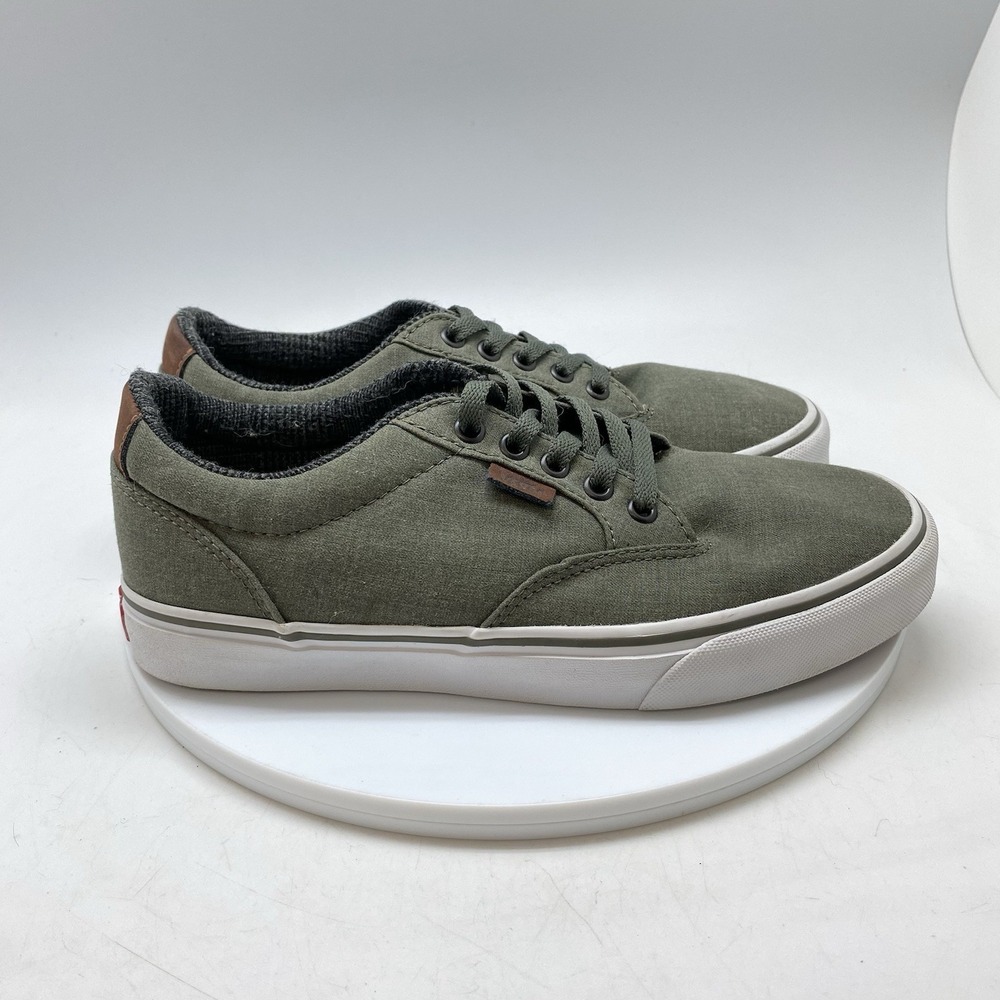 Vans Mens 8 Winston‎ 721356 Green Canvas Skateboarding Casual Shoes Sneakers